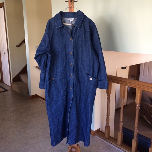 Vintage Jackets & Blazers - Vintage Denim Duster Coat